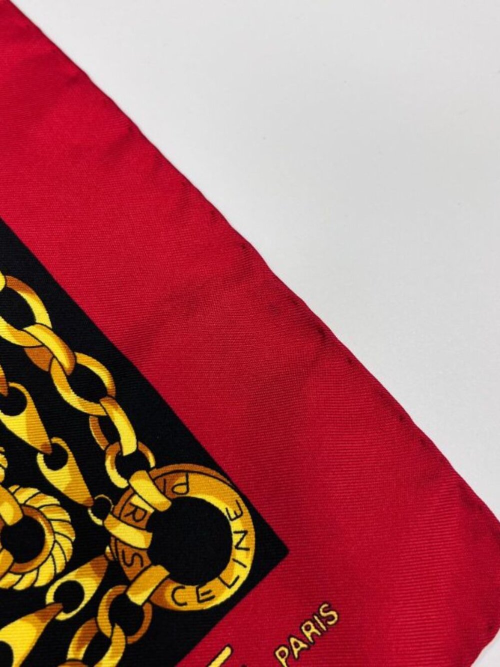 Celine Large Scarf Silk Multicolor Vintage - Picture 14 of 16